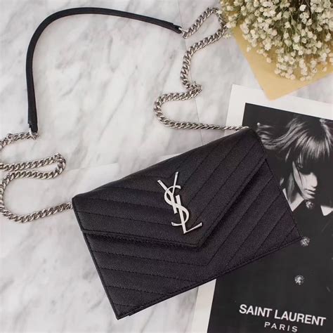 ysl wallet on chain silver hardware|ysl wallet on chain sale.